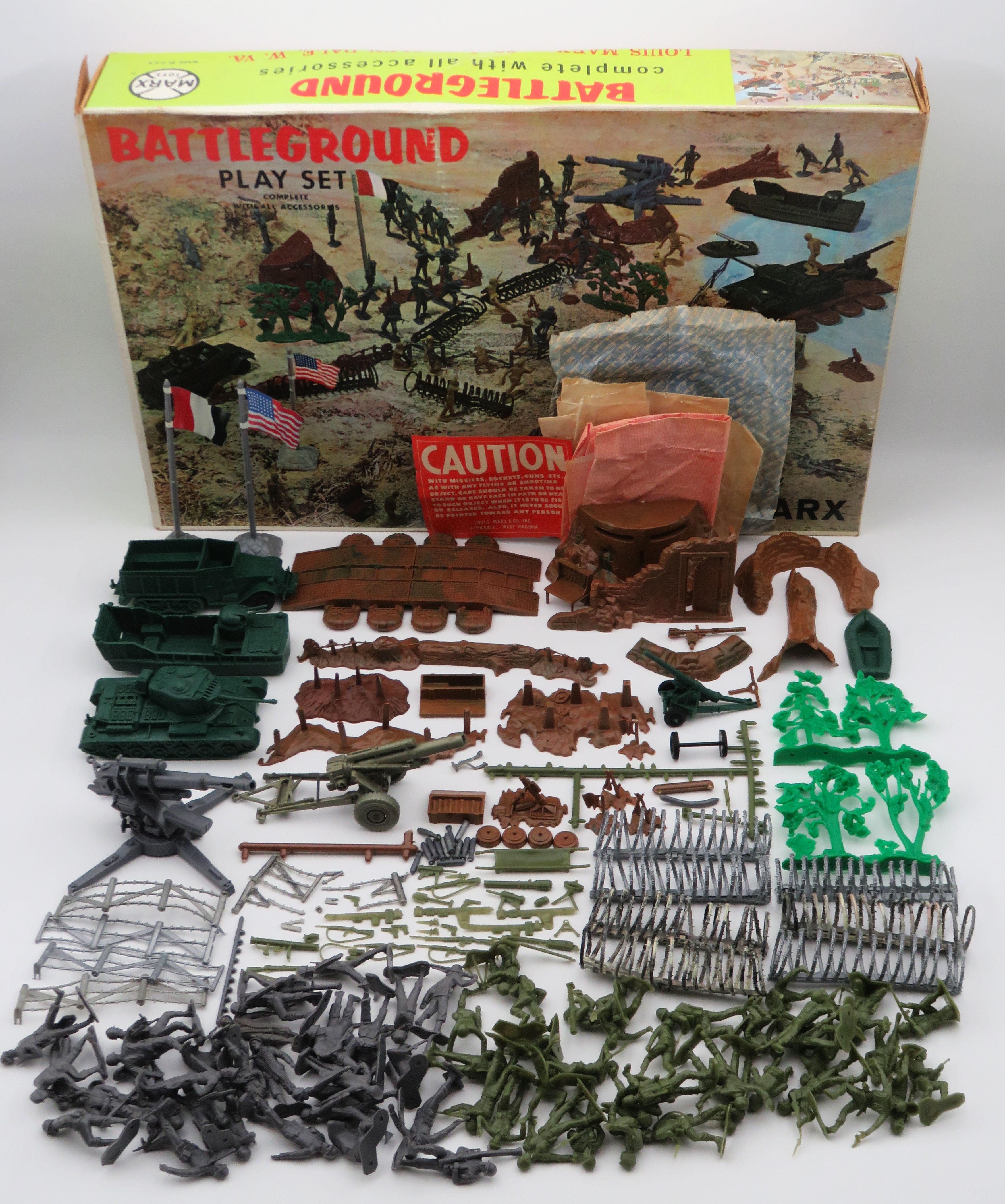 VINTAGE Battleground Playset - Louis Marx & Co./Marx Toys (c. 1960s) #4756 Collectible
